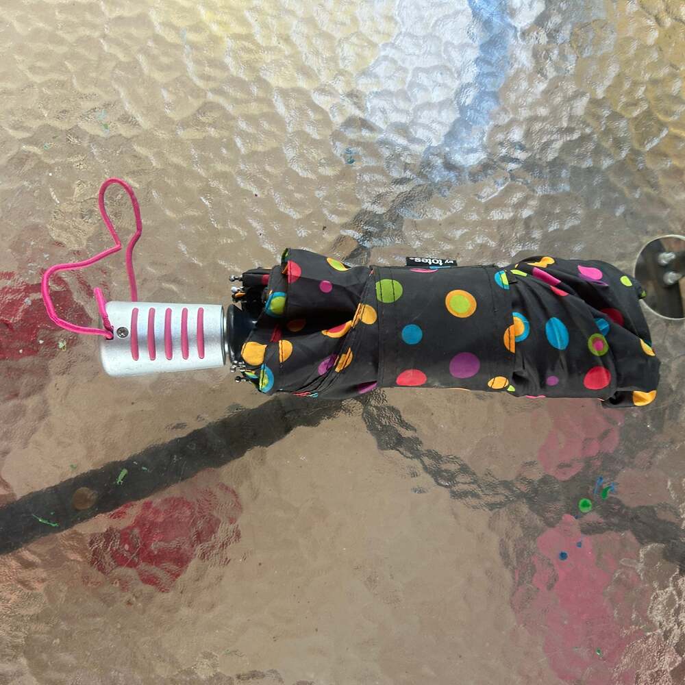 Totes Rainbow Dot Automatic Open & Close Umbrella